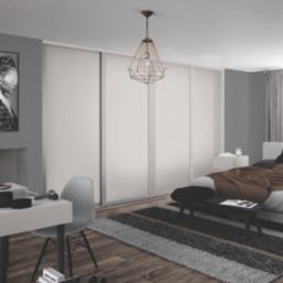 Spacepro Shaker 4-Door Sliding Wardrobe Door Kit Cashmere Frame Cashmere Panel 2898mm x 2260mm