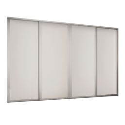 Spacepro Shaker 4-Door Sliding Wardrobe Door Kit Cashmere Frame Cashmere Panel 2898mm x 2260mm