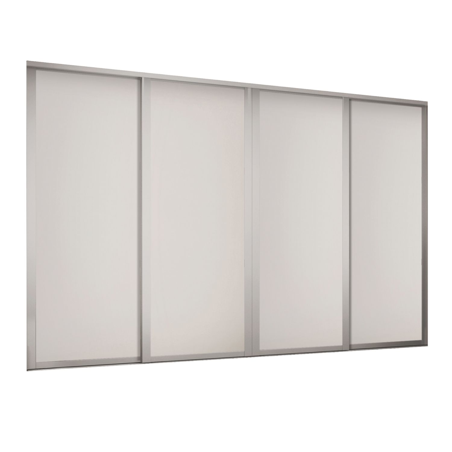 Spacepro Shaker 4-Door Sliding Wardrobe Door Kit Cashmere Frame Cashmere Panel 2898mm x 2260mm (479GP)