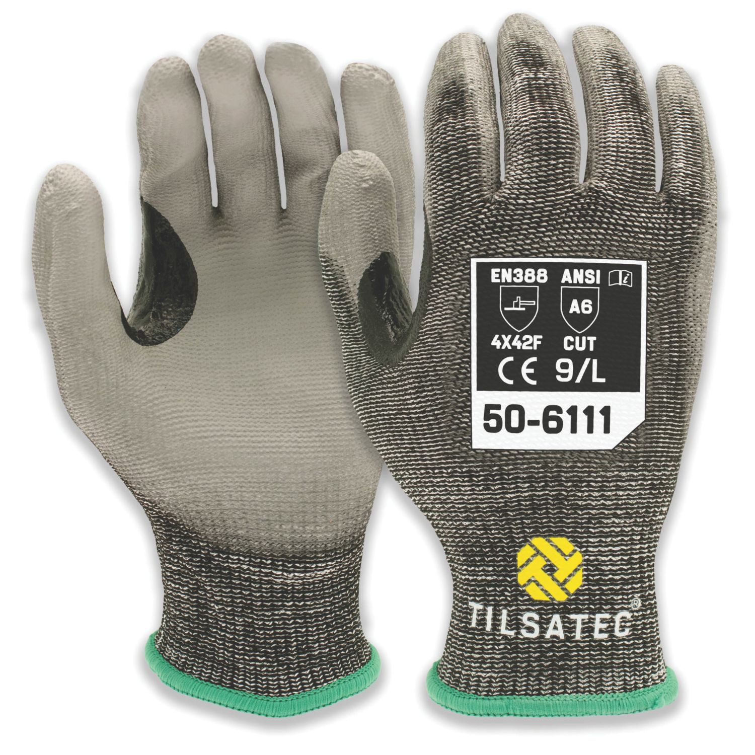Tilsatec 50-6111 Gloves Black/Grey Small (479KX)