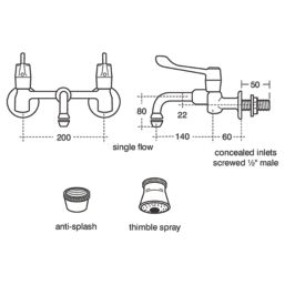 Armitage Shanks Markwik DC Chrome  160mm Lever Mono Basin Mixer Tap
