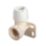Hep2O  Plastic Push-Fit Adapting 90° Keyless Wall Plate Elbow 15mm x 1/2"