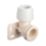 Hep2O  Plastic Push-Fit Adapting 90° Keyless Wall Plate Elbow 15mm x 1/2"