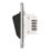 Contactum Lyric 10AX Key Card Switch Brushed Steel with Black Inserts