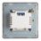 Contactum Lyric 10AX Key Card Switch Brushed Steel with Black Inserts
