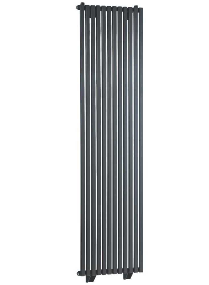 Towelrads 1800mm X 465mm 3057BTU Gunmetal Vertical Designer Radiator   479RY P