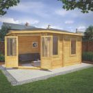 Mercia Corner Lodge Grande 16' x 9' (Nominal) Apex Timber Log Cabin