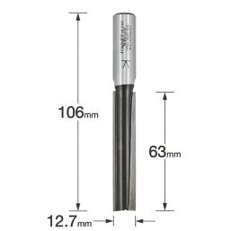 Trend TR18X1/2TC 1/2" Straight Cutter 12.7mm x 63mm