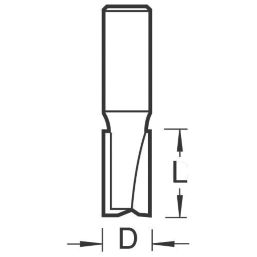 Trend TR18X1/2TC 1/2" Straight Cutter 12.7mm x 63mm