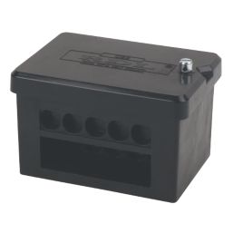 Greenbrook 100A 2 x 5-Way 25mm² Connector Block Black