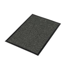 COBA Vyna-Plush Entrance Mat Black/Steel 900mm x 600mm x 7mm