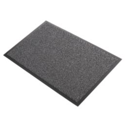 COBA Vyna-Plush Entrance Mat Black/Steel 900mm x 600mm x 7mm