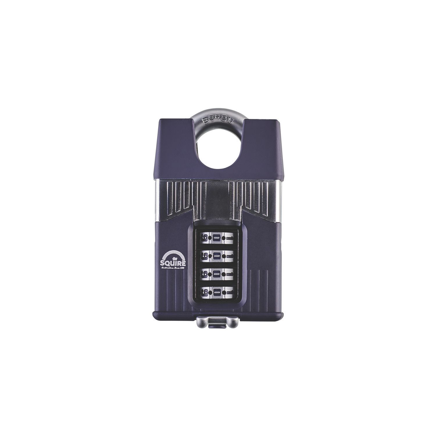Squire Warrior Weatherproof Closed Shackle Combination Heavy Duty Padlock Blue/Chrome 55mm (4807T)