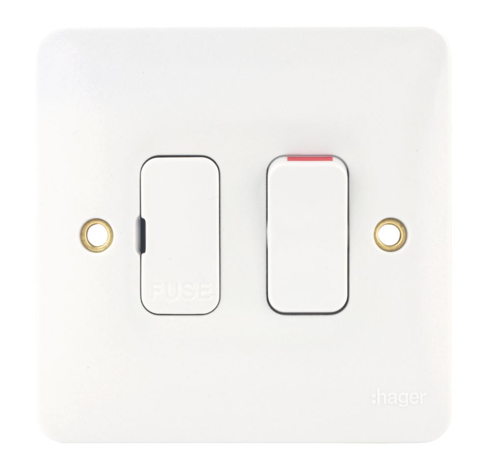 Hager Sollysta WMSSU83 13A Switched Fused Spur White - Screwfix