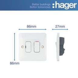 Hager Sollysta WMSSU83 13A Switched Fused Spur  White