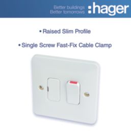 Hager Sollysta WMSSU83 13A Switched Fused Spur  White