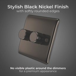 British General Nexus Metal 2-Gang 2-Way LED Dimmer Switch  Black Nickel