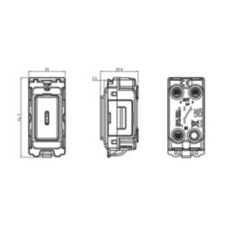 Knightsbridge  20AX Grid SP Key Switch White