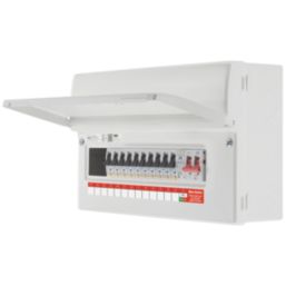 British General Circuit Protection 13-Module 13-Way Part-Populated High Integrity Main Switch Consumer Unit with SPD