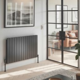 Reina Harley Double 600mm x 770mm 2822BTU Anthracite Horizontal Designer Radiator