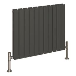 Reina Harley Double 600mm x 770mm 2822BTU Anthracite Horizontal Designer Radiator