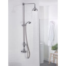 Bristan 1901 HP/Combi Flexible Exposed Chrome-Plated Thermostatic Concentric Mixer Shower with Diverter