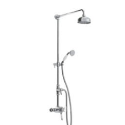 Bristan 1901 HP/Combi Flexible Exposed Chrome-Plated Thermostatic Concentric Mixer Shower with Diverter