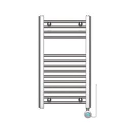 Flomasta 700mm x 400mm 511BTU Chrome Flat Electric Towel Radiator