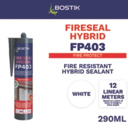 Bostik FP403 Fire Resistant Hybrid Sealant White 290ml