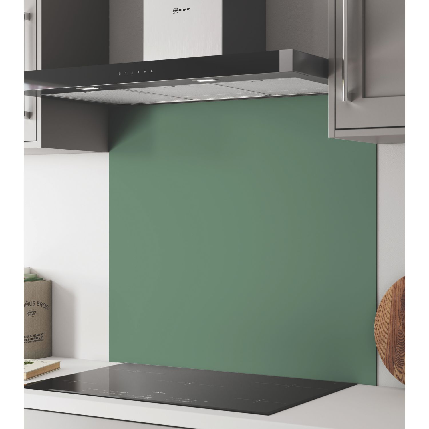 Wilsonart Seafoam Green/Battleship Grey Wide Hob Splashback 900mm x 800mm x 4mm (480JL)