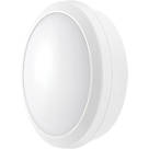 Luceco Atlas Indoor & Outdoor Maintained Emergency Round LED Bulkhead With Microwave Sensor White 12.5W 1250lm