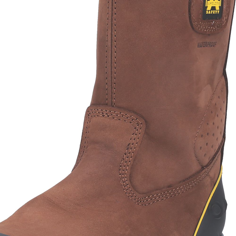 Amblers Safety Men's FS143 Waterproof Rigger Boot With Steel Toe - UK 10 / EU 44, Tan - View #3