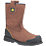 Amblers FS223 Metal Free  Safety Rigger Boots Brown Size 12