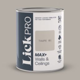 LickPro Max+ 1Ltr Taupe 01 Matt Emulsion  Paint