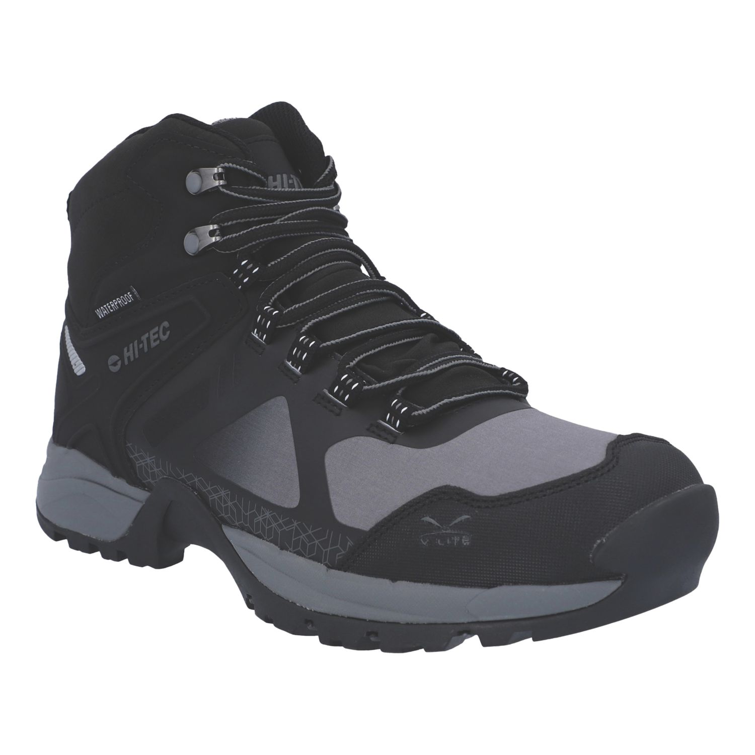 Hi-Tec V-Lite Psych Size 8 Black Waterproof Non Safety Work Boots (480XL)