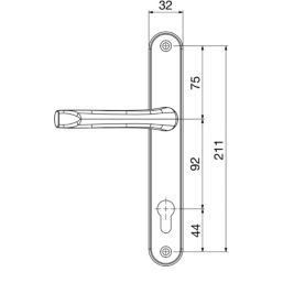Mila ProLinea Lever Door Handles Type B Pair Gold