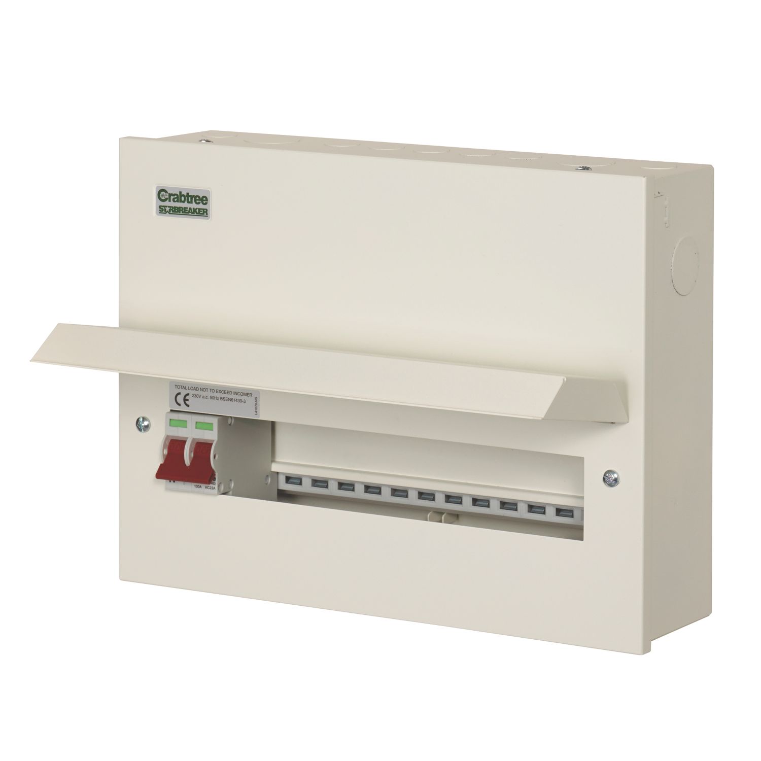 Crabtree Starbreaker 15-Module 13-Way Part-Populated Main Switch Consumer Unit (4812P)