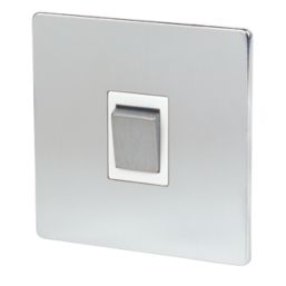 LAP  10AX 1-Gang Intermediate Switch Brushed Chrome with White Inserts