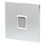 LAP  10AX 1-Gang Intermediate Switch Brushed Chrome with White Inserts