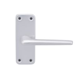 Smith & Locke 2000 Series Fire Rated Latch Door Handle Set Pair Satin Aluminium