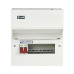 Crabtree Starbreaker 9-Module 7-Way Part-Populated  Main Switch Consumer Unit