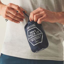 Regatta Pack It Waterproof  Overtrousers Navy X Large 33" W 31" L