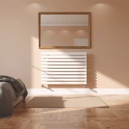 Flomasta  600mm x 1200mm 2626BTU White Horizontal Designer Radiator