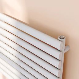Flomasta  600mm x 1200mm 2626BTU White Horizontal Designer Radiator