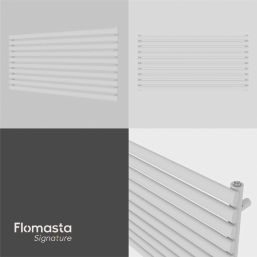 Flomasta  600mm x 1200mm 2626BTU White Horizontal Designer Radiator