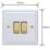 Varilight  10A 2-Gang 2-Way Light Switch  Georgian White