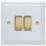 Varilight  10A 2-Gang 2-Way Light Switch  Georgian White