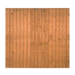 Forest Vertical Board Closeboard  Fence Panels Golden Brown 6' x 5' 6" Pack of 5
