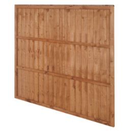 Forest Vertical Board Closeboard  Fence Panels Golden Brown 6' x 5' 6" Pack of 5