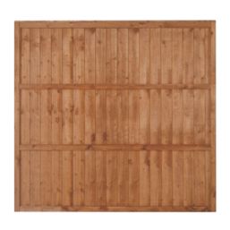 Forest Vertical Board Closeboard  Fence Panels Golden Brown 6' x 5' 6" Pack of 5